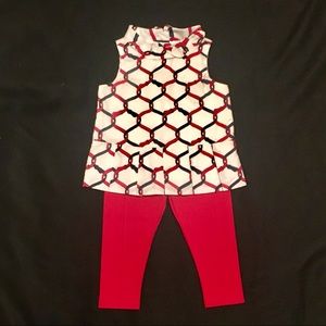 🆕 Janie & Jack Red/White/Blue Pants Set